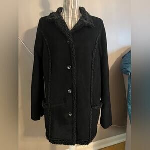 LL BEAN WOMENS “FAUX” LEATHER JACKET SIZE M